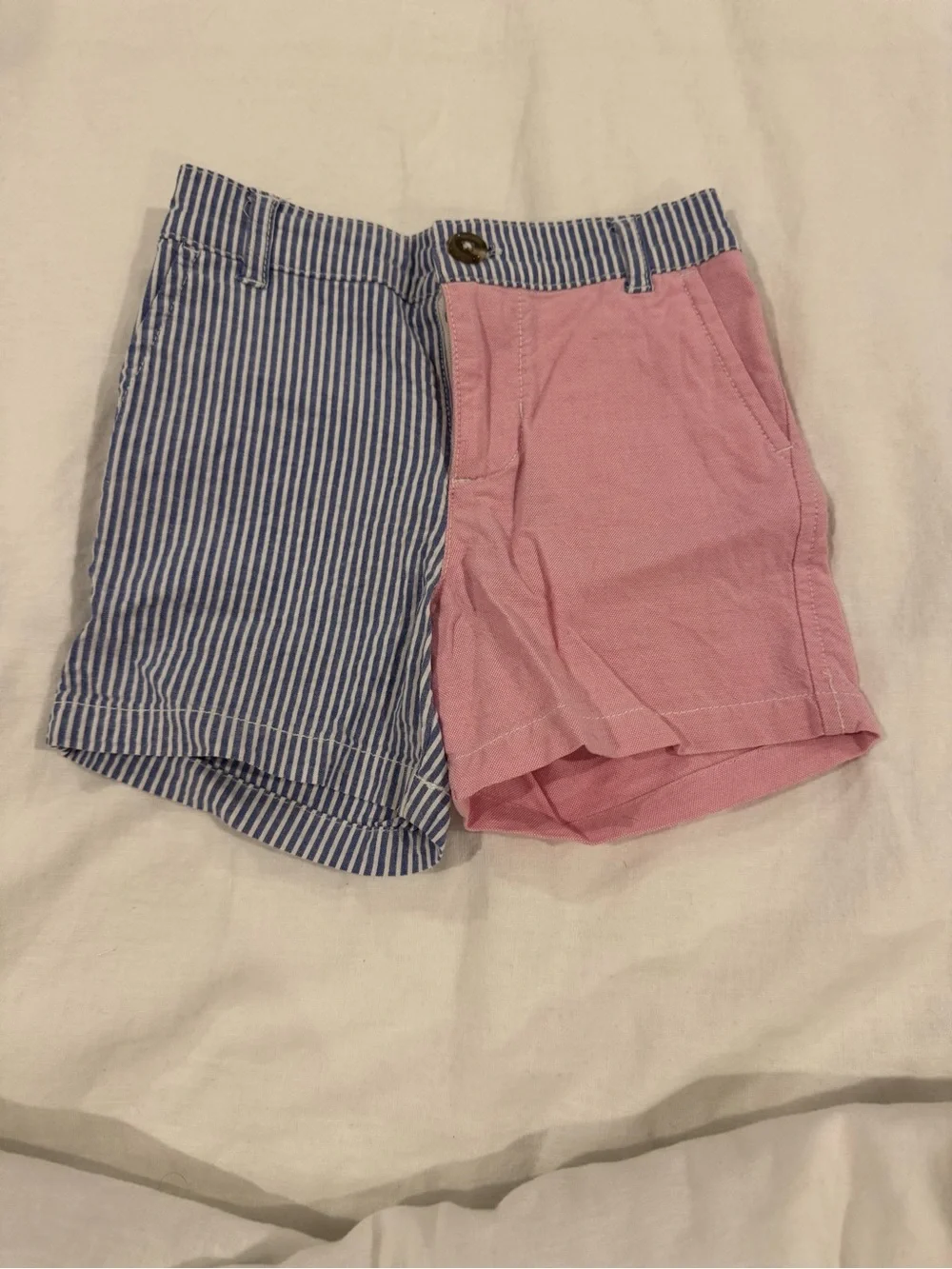 Ralph Lauren Pink and Blue Striped Jean Shorts